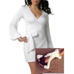 Kimora Lee Simmons Baby Phat White Wrap Dress