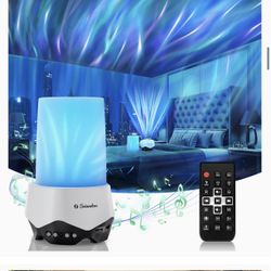 Star Projector Night Light, Seianders 4 in 1 Galaxy Projector for Bedroom, Northern Lights Aurora Projector Bluetooth Speaker & White Noise, Night Lig