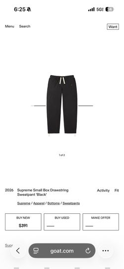 Supreme sweats size M