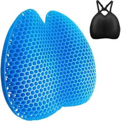 Gel Lumbar Support Pillow for Office Chair, Back Support Pillow Gaming Chair Back Cushion for Back Pain Relief Improve Posture, Lower Back Seat Suppor