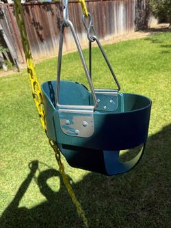 Swing seat with high backrest bucket type