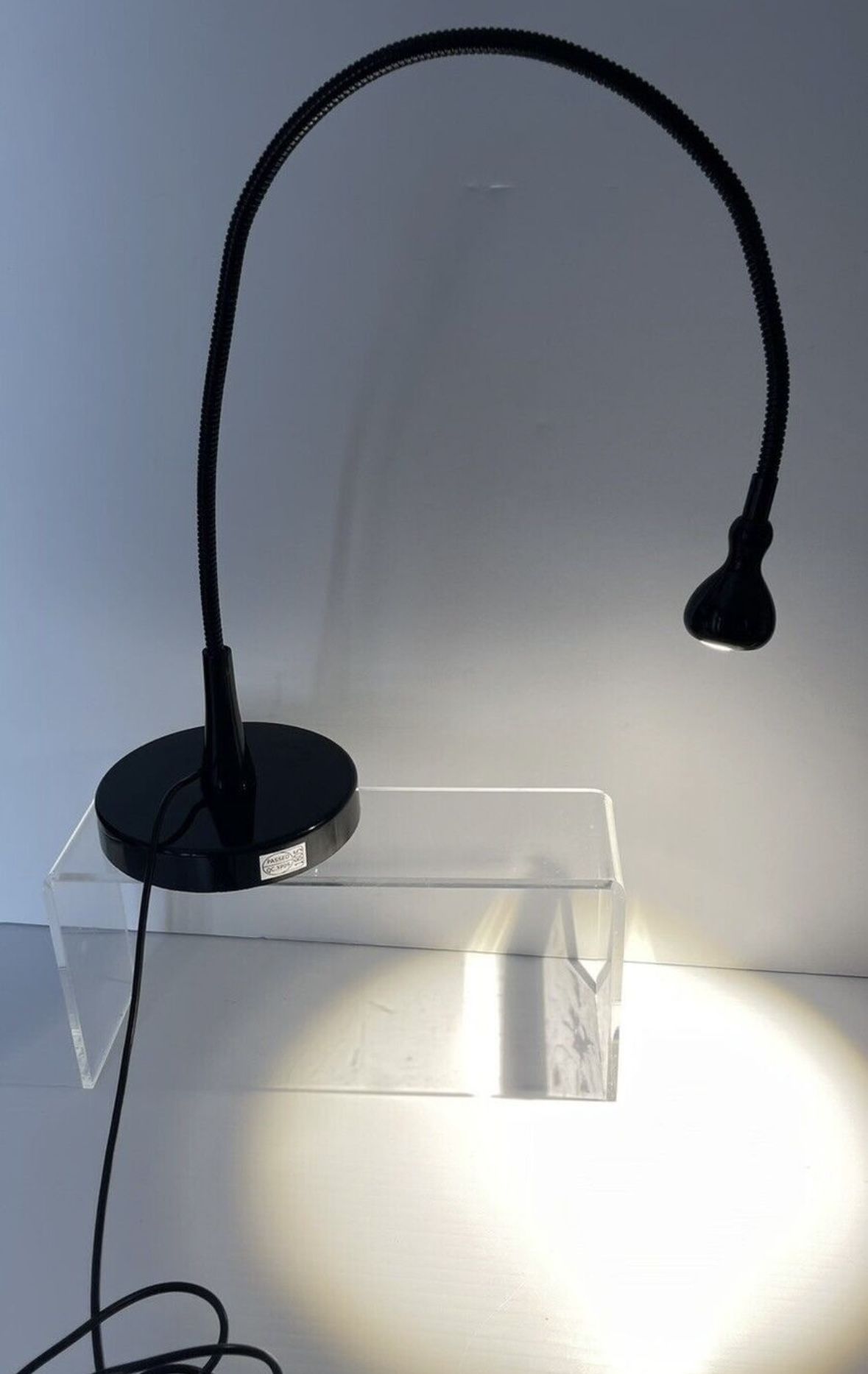 Vintage IKEA Jansjo LED Gooseneck Desk Lamp - Black Round Base Discontinued