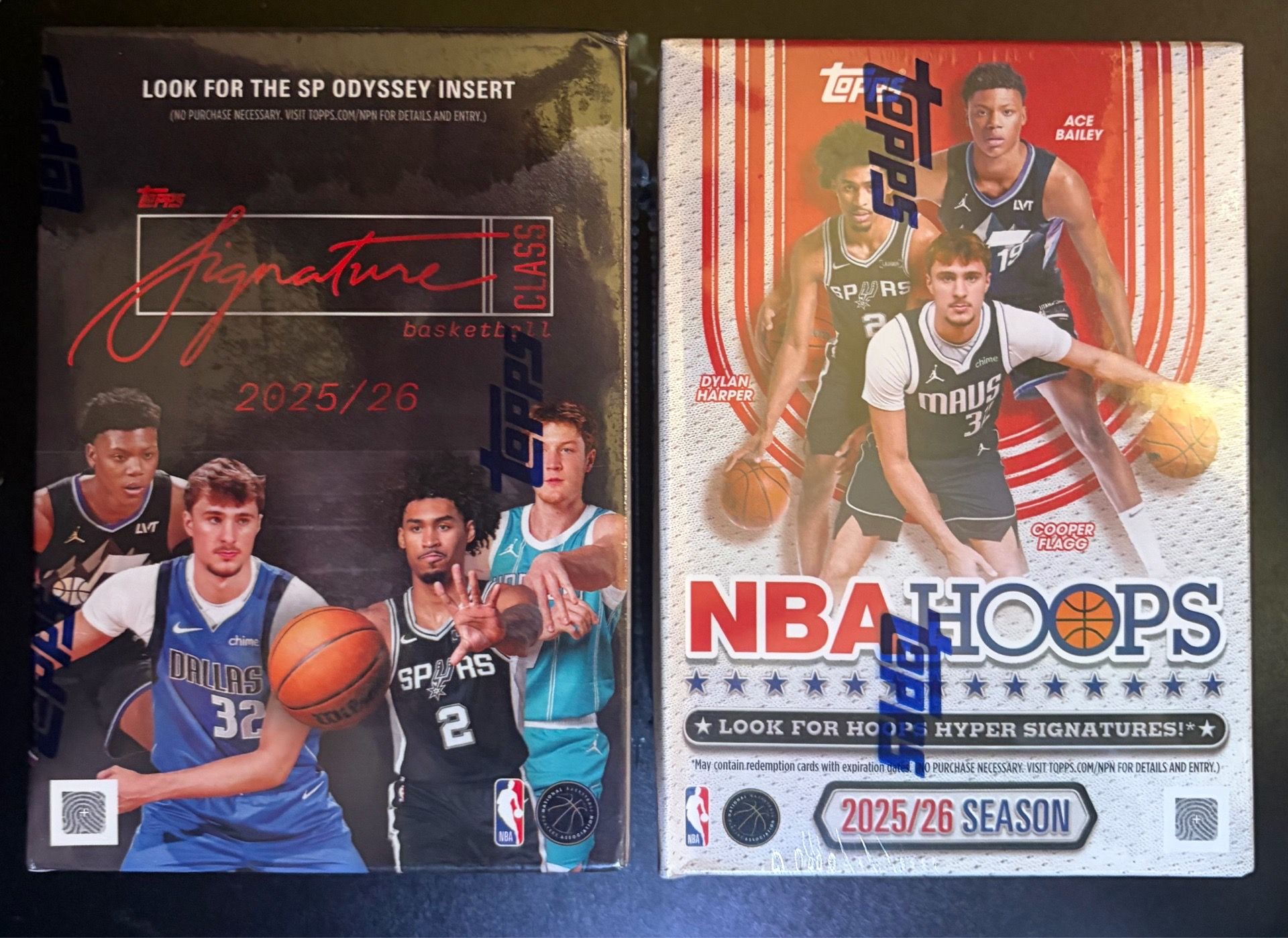 TOPPS NBA HOOPS AND SIGNATURE BASKETBALL