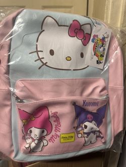 Pu Leather 16” Hello Kitty Backpack New