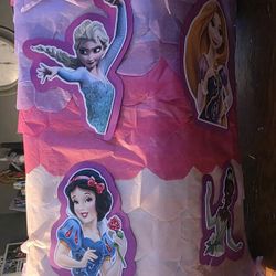 Disney Princess Birthday Party Decoration  Qty 1  giratoria (Like A Pin̈ata), Princess Happy Birthday Banner, Happy Birthday Bday Banner, Cupcakes, 