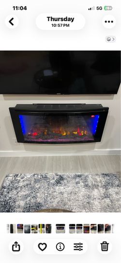 Duraflame 42” electric wall mountable fireplace