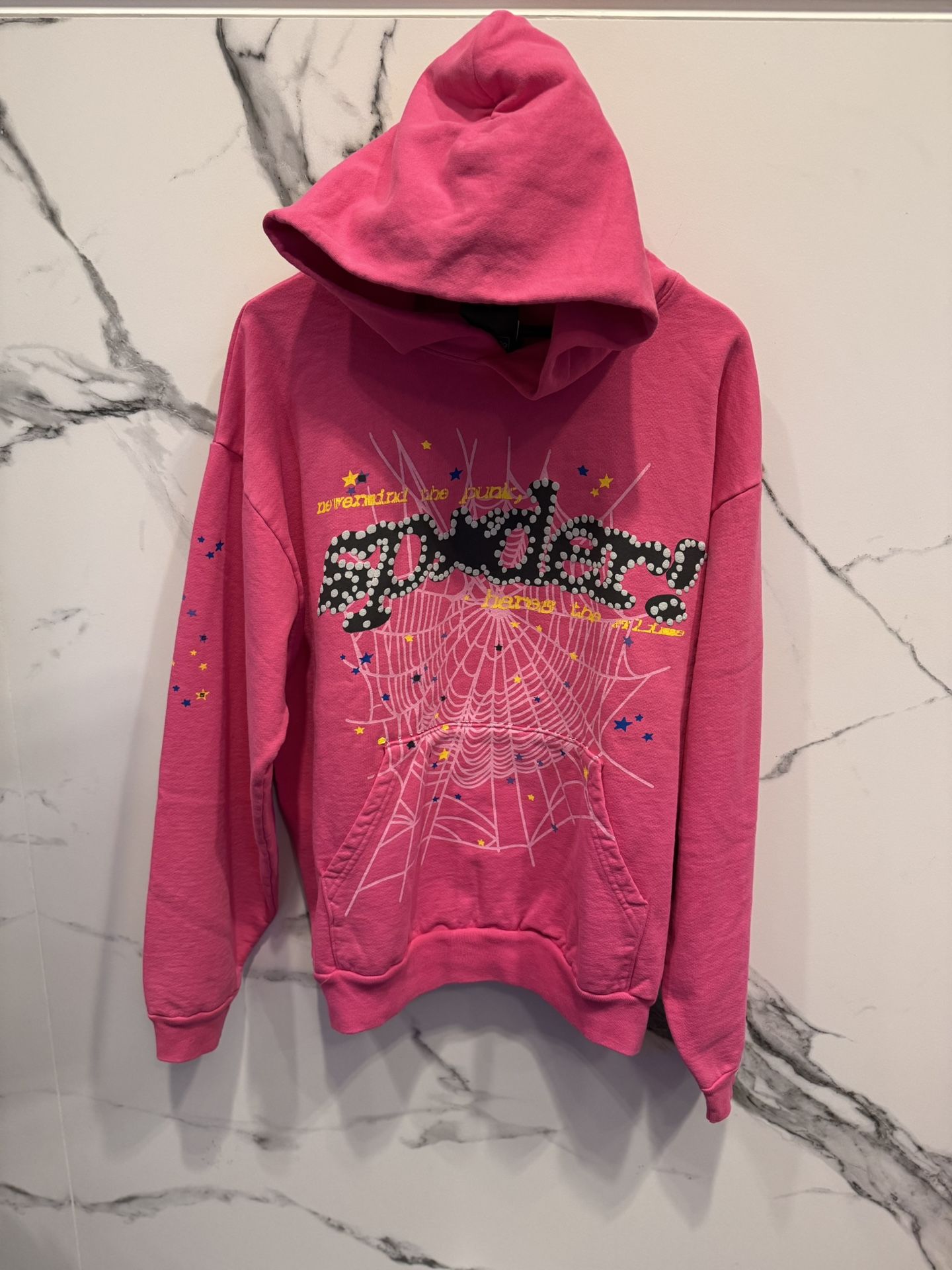 Sp5der Hoodie Pink Size XL
