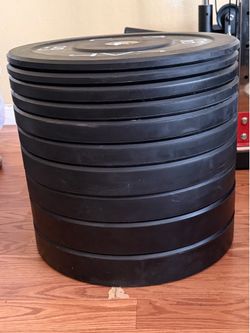CAP 260lbs Bumper Plates Set — 10, 15, 25, 35, 45 LB Pairs | Olympic