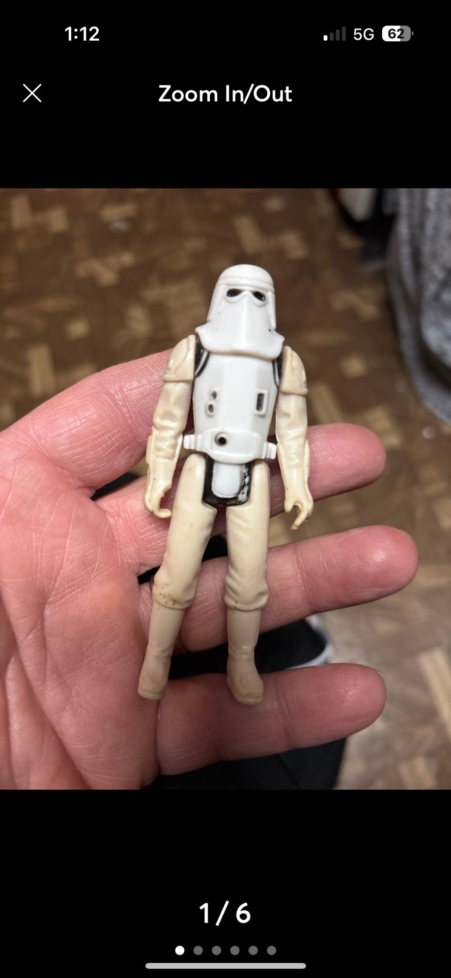 STAR WARS VINTAGE 1980 LFL HOTH SNOW TROOPER ACTION FIGURE 3.75"