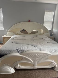 Bed with vanity