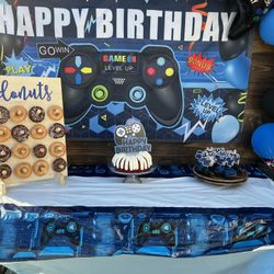 Happy Birthday Gaming Cloth Backdrop 