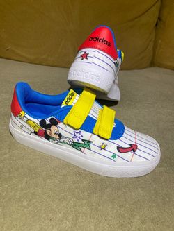 Adidas Vulc Mickey Mouse Disney Kids shoes Size 13.5K