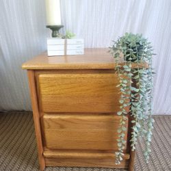 Vintage Reimagined Wood Nightstand Sidetable For Sale 