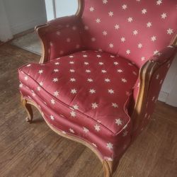 Vintage Louis XVI Walnut Armchair
