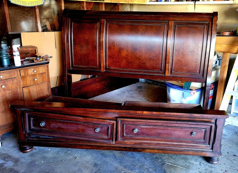 Cal King Sleigh Bed Frame