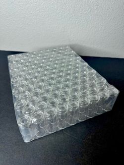 • Condition: Brand New ~ lot of 111 clear glass vials/bottles. Each vial measures approximately 54.4 mm tall, 21.8 mm outside diameter, with a 12.8 mm