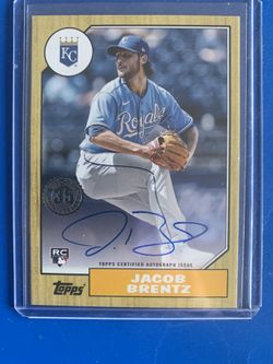 2022 Topps Jacob Brentz Rc 87ba-JB On Card Auto