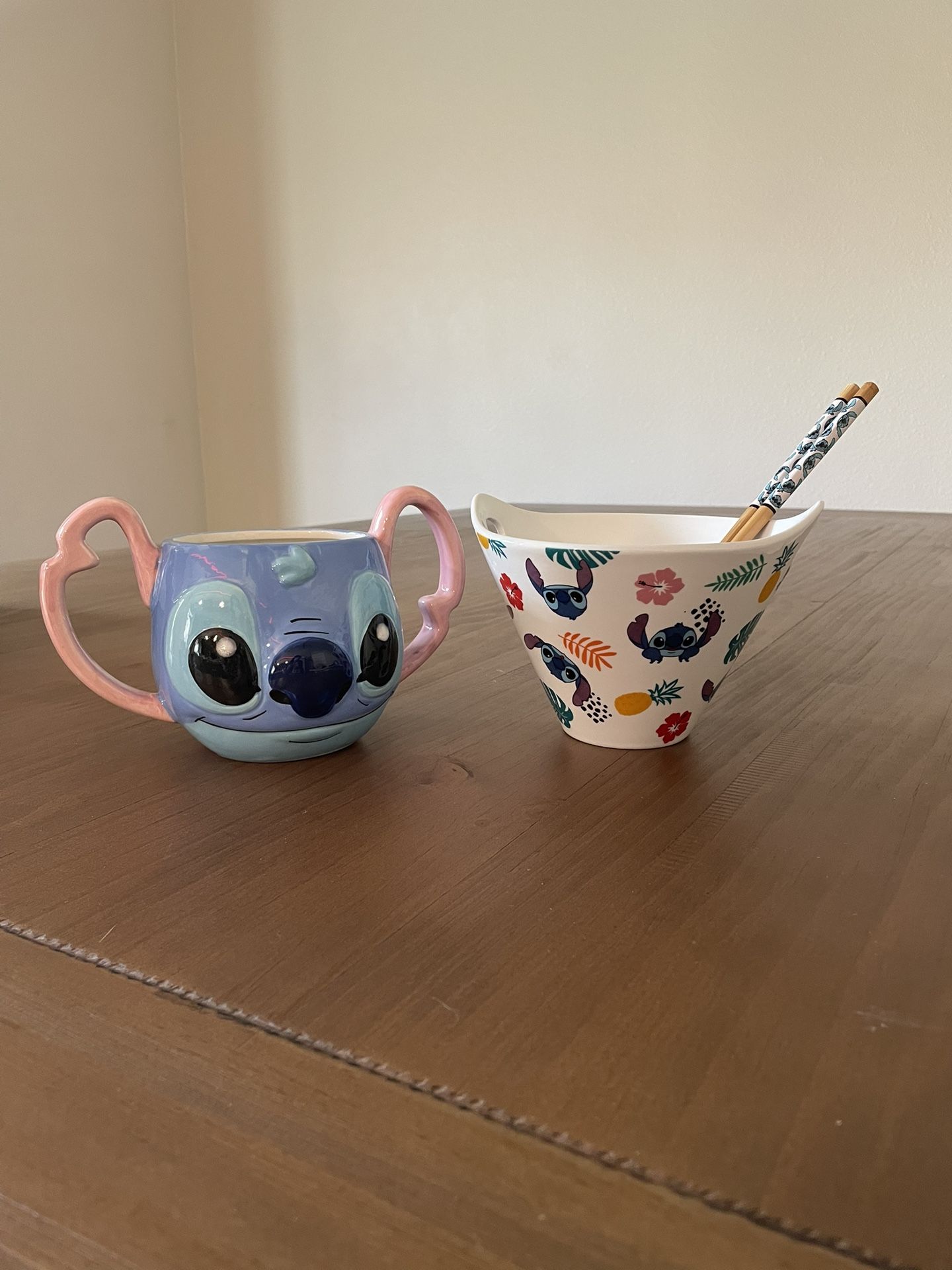 Disney Stitch Mug & Ramen Bowl Set