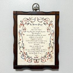 Vintage A Nurses Prayer Wooden Wall Plaque Art Home Decor