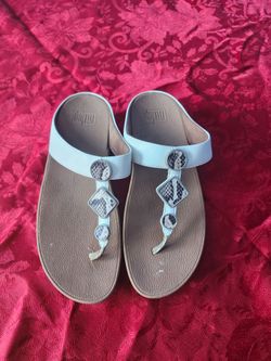White sandals size 10