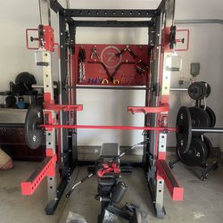 Full Package Smith Machine Bar/Wieght/Bench
