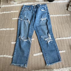 Garage Denim Jeans#distress Jeans#straight Leg #ankle Straight 