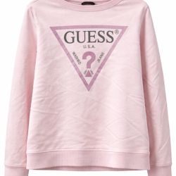 Girls GUESS Pink Crewneck Sweatshirt Size 12 – Like New