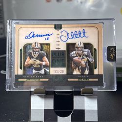 Chris Olave / Joe Horn Auto /20 Panini One Encased