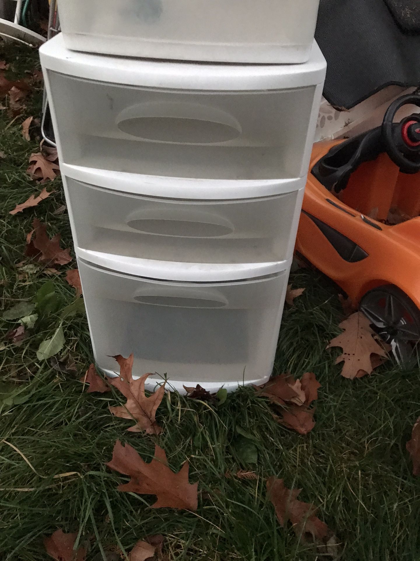 White And Clear Plastic Drawer