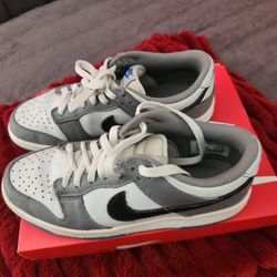 Nike Dunk Low GS Cool Grey/Black-Pure Platinum Size 5Y  #FB9109-001