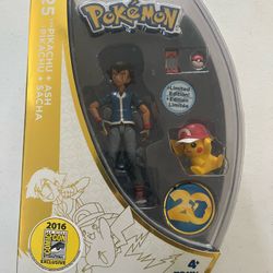 2016 comic con exclusive pokemon ash ketchum action figure  
