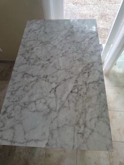 High marble table