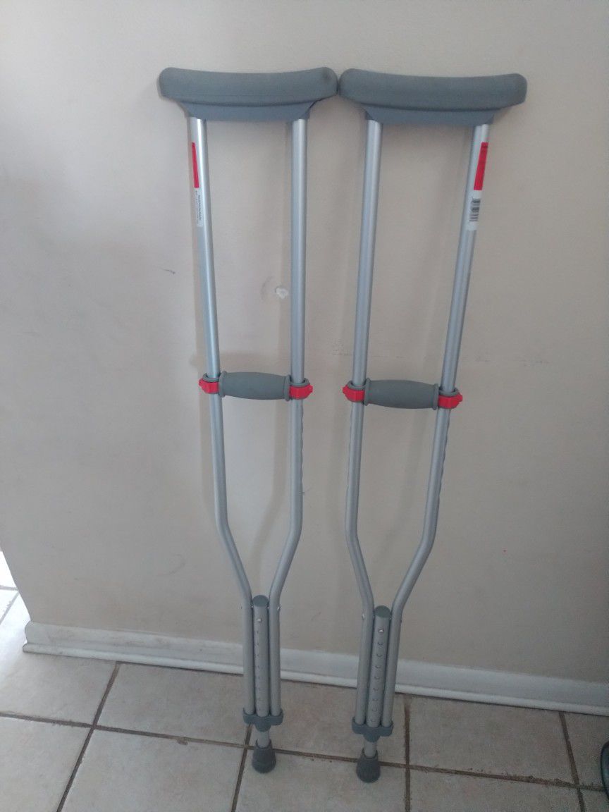 Crutches And Adjustable Metal Folding Cane