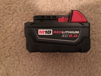 Milwaukee 5.0 battery. Brand new new used