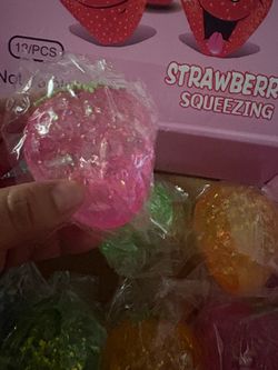 Squishy glitter strawberry