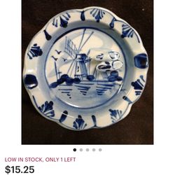 Vintage Hand painted Ashtray 