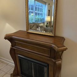 ESPEJO Vintage Wood  Gold Mirror, Gold Frame Antique, Beveled wall mirror 33" x 21"  BEAUTIFUL