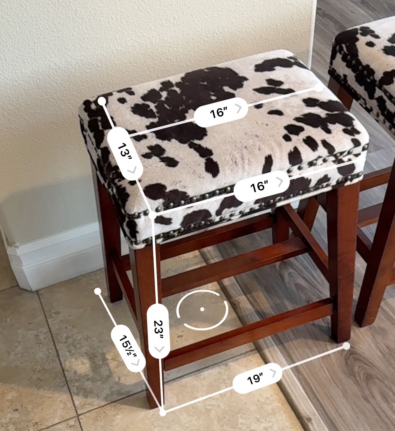 Set of two counter stools