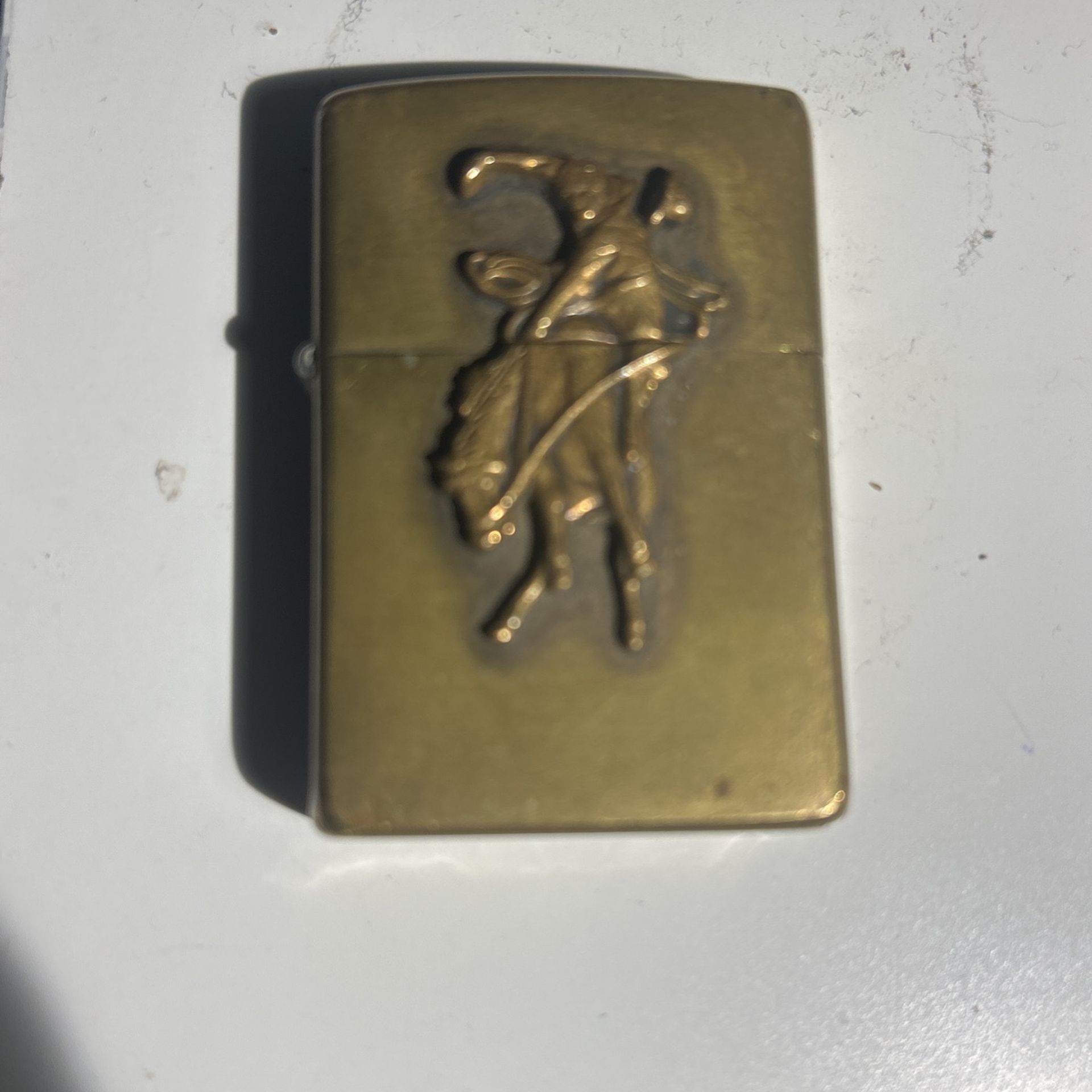 Vintage Brassed Zippo Marlboro Lighter $40