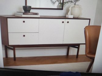 Luella white walnut sideboard