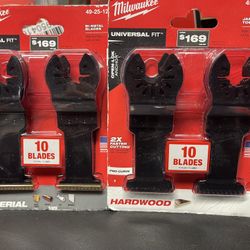 MILWAUKEE UNIVERSAL FIT 10 BI-METAL BLADES #49-25-1230 And   10 HARDWOOD JAPANESE TOOTH BLADES  $40 Each  Items 