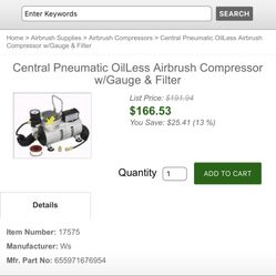 OilLess Airbrush Compressor 80 OBO