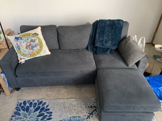 Three Person Couch With Ottoman