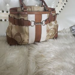 Leather And Fabric Leather Bag