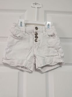 SO White Cotton Blend Shorts Girls Size 7