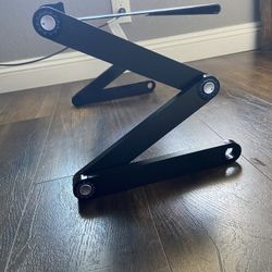 Uncaged Ergonomics WorkEZ Professional Adjustable Laptop Stand for Desk Lap Desk for Bed Black Aluminum Adjusatble Height Tilt Uncaged Ergonomics