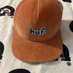 Huf Orange Corduroy Snapback Hat
