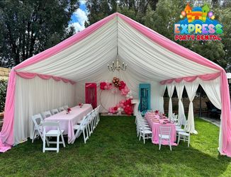🎀 Luxury Pink Princess Party Tent