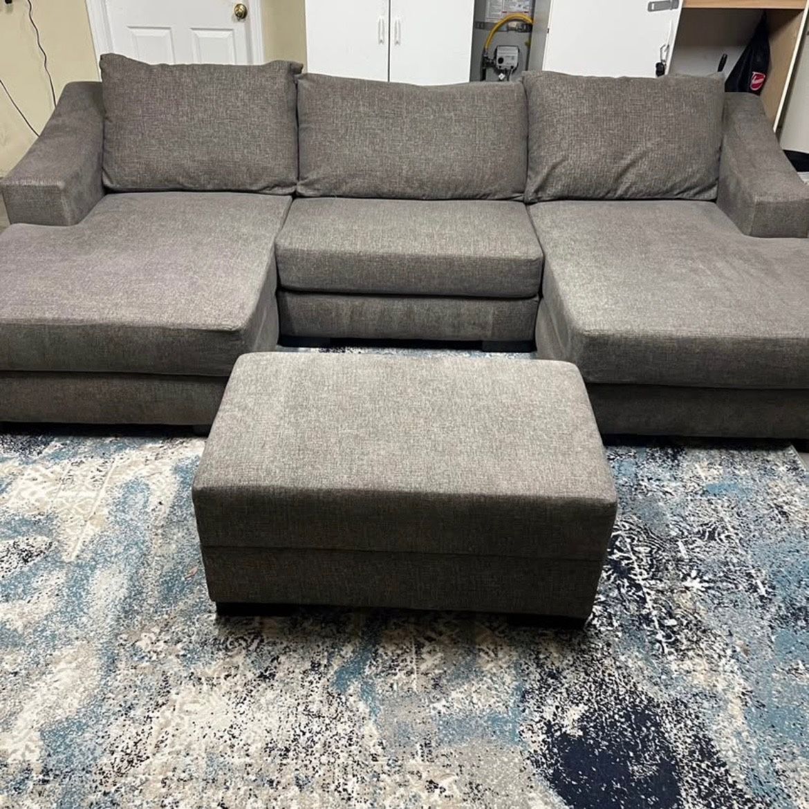 Sectional Sofa Couch Chaise and Ottoman Local Delivery Available 🚚