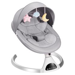 HARPPA Electric Baby Swings for Infants to Toddler, Portable Babies Rocker Bouncer for Newborn Boy and Girls, Motorized Bluetooth Song, Music Speaker 